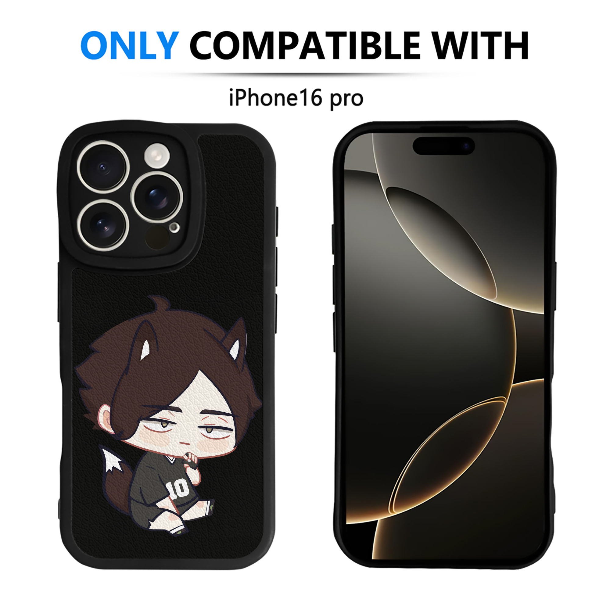 （画像用） ハイキュー!! Haikyu!! 【iPhone 16シリーズ対応】シリコンスマホケース（レザー調） 材質：シリコン
